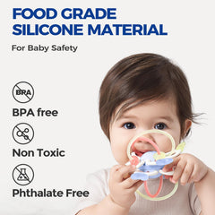 Evoceler teether features two hardness levels for varied chewing sensations