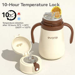 Evorie removable handles and adjustable strap for easy grip on the go.
