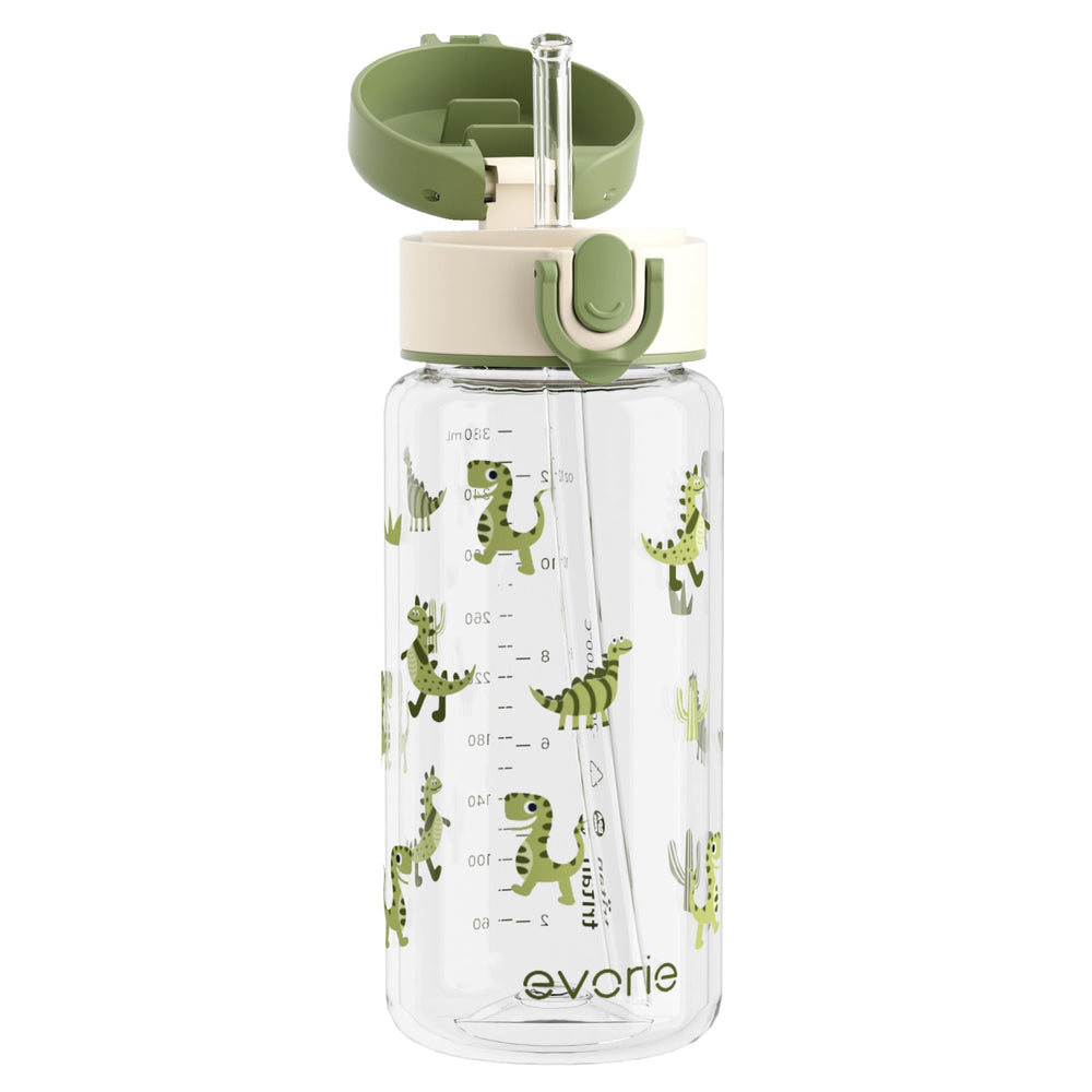 Evorie Tritan 13oz bottle body shows crystal-clear durability for school.