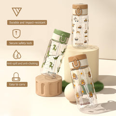 Evorie Tritan kids bottle BPA-free close-up highlights safe materials.