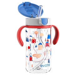 Evorie Tritan spill-proof toddler sippy cup front view for easy drinking