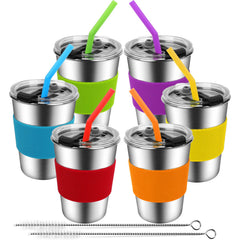 EWSNmata kids cups with spill-proof lids shown during travel for mess-free use