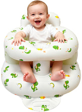 EXBEPE thickened inflatable baby seat front-view image for safe, stable sitting.