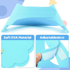 Excavator toddler shower cap with waterproof brim keeps water from eyes