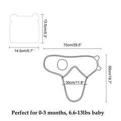 Exemaba swaddle wrap close-up shows soft cotton fabric and adjustable fit