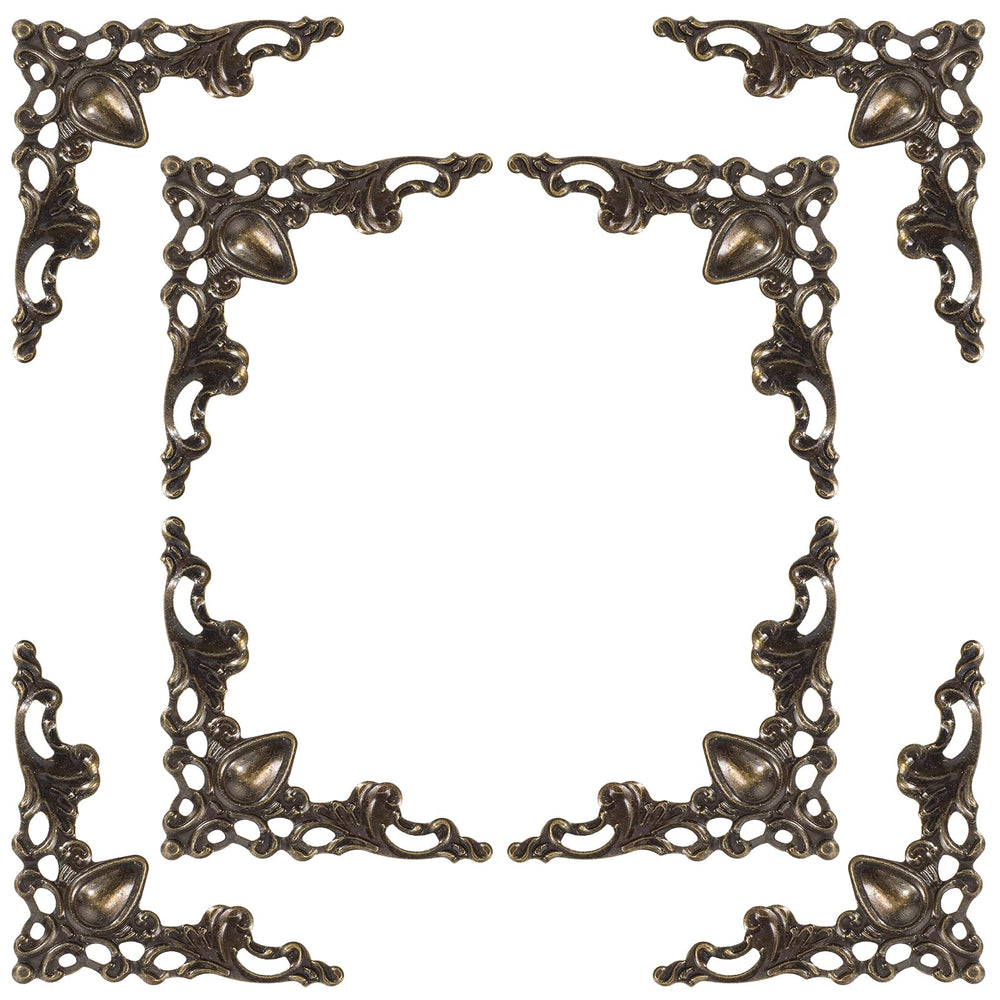 Exircy iron corner protector bronze closeup shows antique finish for durable furniture protection