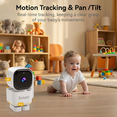 Exnuor white noise and lullabies soothe baby during naps and bedtime.