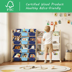 EXPERLAM bookshelf made of pine highlights sturdy wood construction for kid-friendly storage.