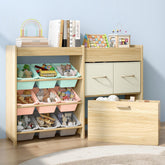 EXPERLAM toy storage organizer 9-bin front view promotes tidy playtime