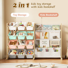 EXPERLAM toy storage organizer color bins bright colors for kid-friendly organization