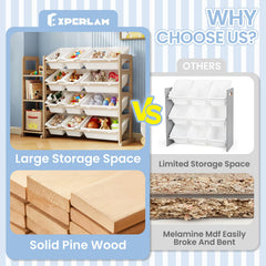 EXPERLAM Toy Storage Organizer stable base prevents tipping during play