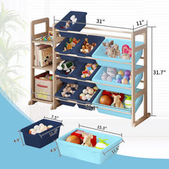 EXPERLAM toy storage organizer side view showing stable base for safe play.