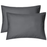 EXQ Home toddler pillowcase set of two in dark grey, ultra-soft microfiber.