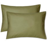 EXQ Home toddler pillowcase olive green front view shows soft microfiber fabric perfect for travel.