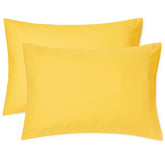 EXQ Home toddler pillowcases front view in yellow for travel comfort.