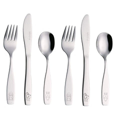 Exzact children's flatware dog design for kid-friendly meals and fun at the table