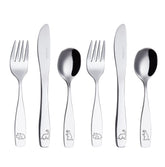 Exzact Kids Flatware dinosaur-engraved forks for toddlers, easy grip.