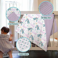 EyMzcod Mink Baby Blanket double-layer dot-back demonstrates breathable, skin-friendly comfort for crib and stroller use.