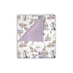 EyMzcod Mink baby blanket with dragon tale pattern provides cozy warmth for naps.