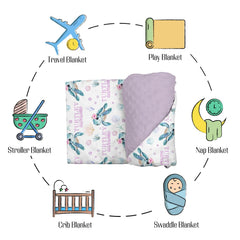 EyMzcod Mink Baby Blanket soft flannel fabric highlights plush feel that stays cozy across seasons.