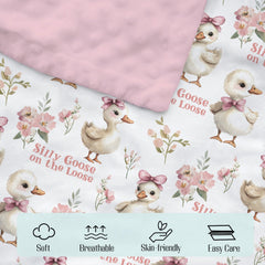 EyMzcod Mink Baby Blanket ultra-soft flannel and mink fabric for cuddly lounging.