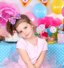 Eyegla hair bows grosgrain texture close-up shows durable craftsmanship and secure clips