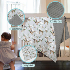 EyMzcod blanket features animal hunter reed texture for gentle, skin-friendly comfort.