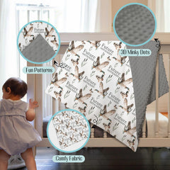 EyMzcod Mink Baby Blanket double-layer dotted backing highlights breathable comfort