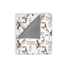 EyMzcod Mink Baby Blanket Mallard Duck Hunter front view for cozy warmth