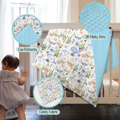 EyMzcod Mink Baby Blanket whale design provides extra softness in cribs and strollers.