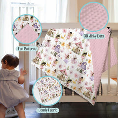 EyMzcod mink blanket dotted backing adds breathable comfort for daytime snuggles.
