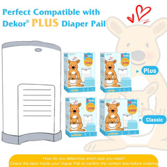 Eyssu 40% extra-length refills extending diaper capacity and fewer changes.
