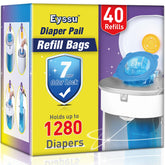 Eyssu diaper pail refill with flat seal for secure bag changes