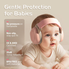 EZARC Baby Ear Muffs with adjustable headbands for growing babies and secure fit.