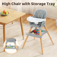 Ezebaby 6 in 1 high chair booster seat enables table dining with secure focus.