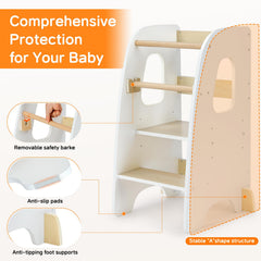 Ezebaby safety rail removal demonstrates versatile use as a regular step stool