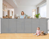 EZIGO 120-inch gate extended across a doorway, keeping toddlers secure.