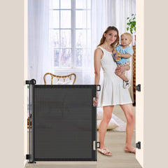 EZIGO 55 inch retractable gate folded for compact storage.