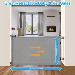 EZIGO extra-wide mesh gate close-up highlighting sturdy material.