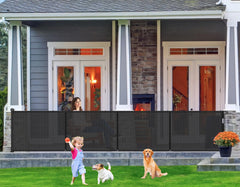 EZIGO upgrade 180-inch retractable gate fully extended for wide openings and safe access