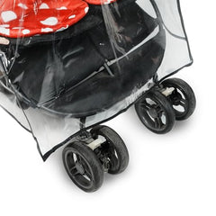 Ezkindheit rain cover ventilation holes promote airflow for a comfy ride.