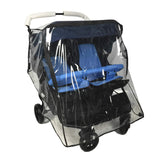 Ezkindheit stroller rain cover front view protects kids from rain on walks