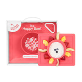 ezpz Happy Bowl coral suction base keeps meals steady during self-feeding.