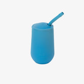 ezpz Happy Cup + Straw System blue main view shows 8oz cup for toddlers