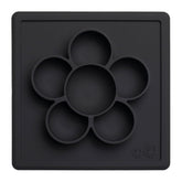 ezpz Mini Play Mat slate base keeps surfaces clean during toddler meals.