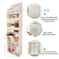 EZVERY diaper caddy partitions setup enables organized bath care and diaper zones.