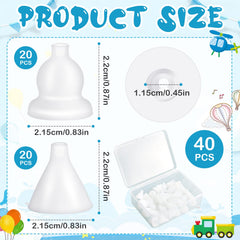Fabbay funnel-shape nasal aspirator tip suitable for deep reach.