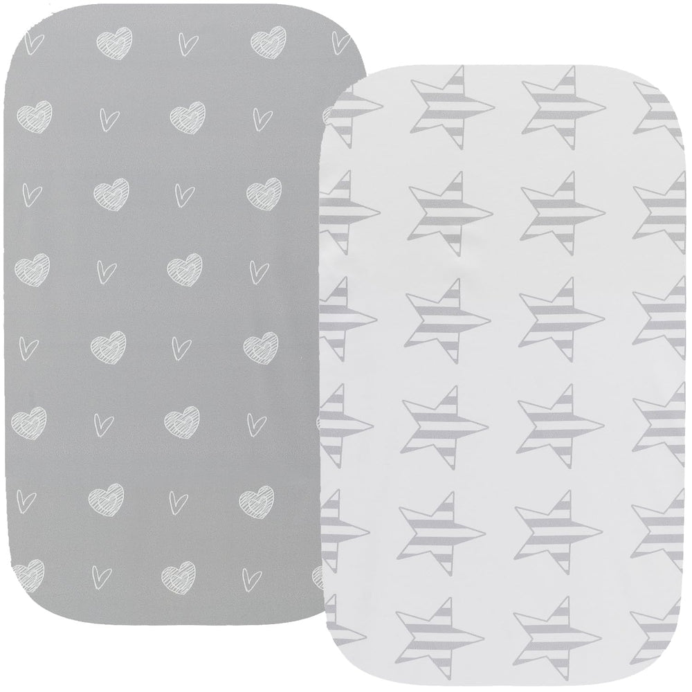 Fadacudan bassinet sheet universal fit for oval or rectangular bassinet mattresses, snug and secure.