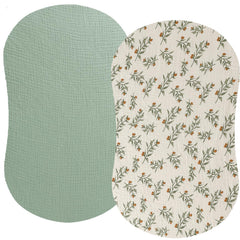 Fadacudan muslin bassinet sheet with Halo compatibility; ultra-soft fabric for cozy naps.
