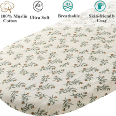 Fadacudan muslin bassinet sheet ultra-soft cotton for gentle skin contact